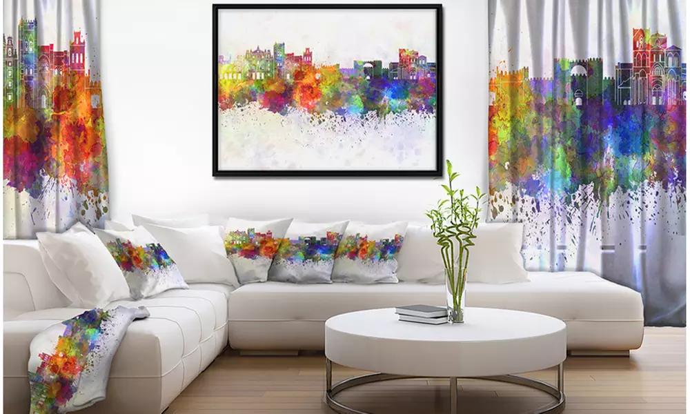 Avila Skyline - Cityscape Framed Canvas Artwork Print - Primary Image