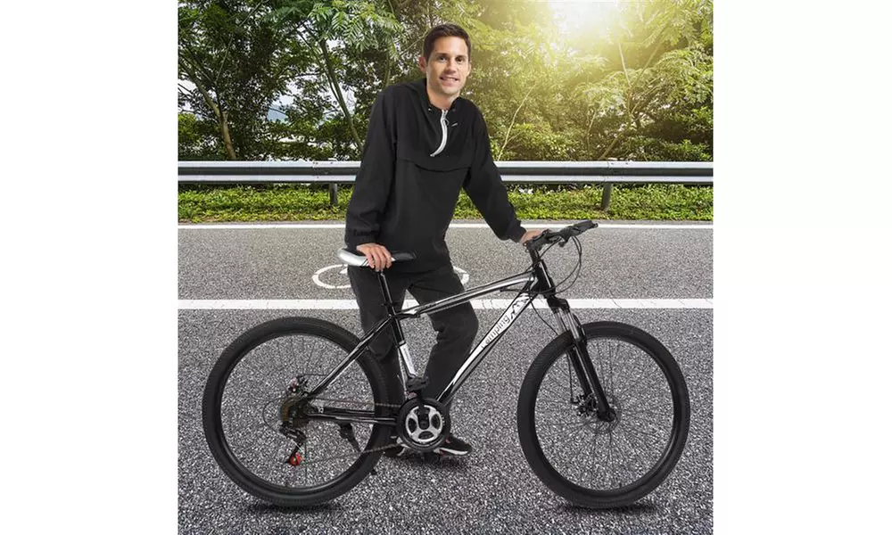 26-Inch 21-Speed Olympic Mountain Bike Black And White - Second Medium