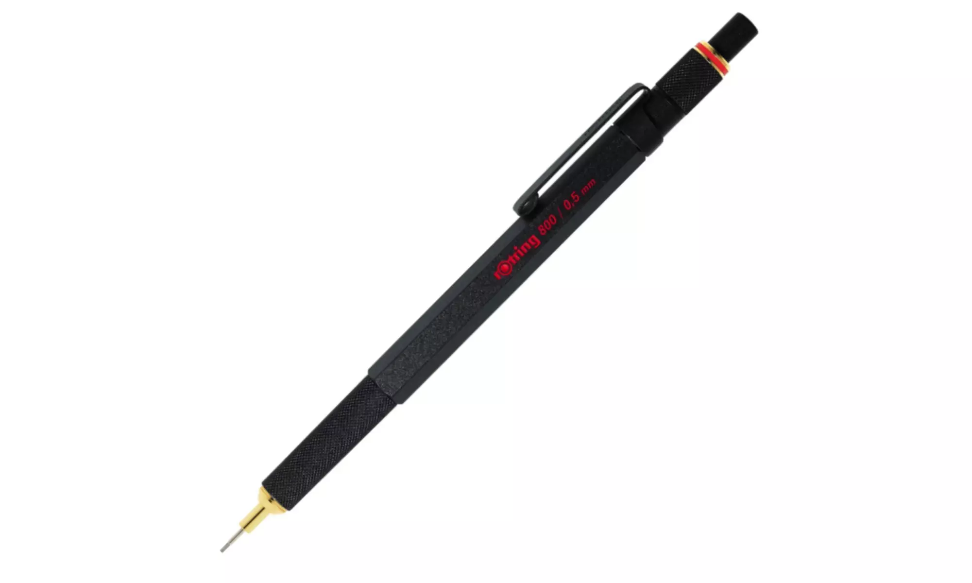 rOtring 800 Retractable Mechanical Pencil, 0.5 mm, Black Barrel (1904447) - Second Medium