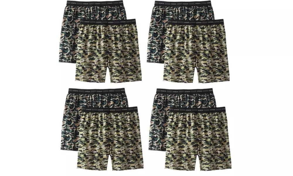 Hanes Men's Woven Camo Boxers with Exposed Waistband (8-Pack) - Primary Image