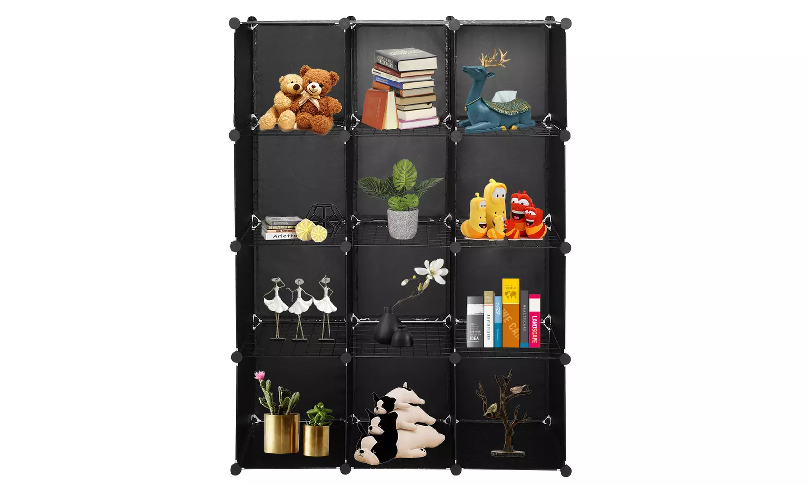 12-Cube Book Shelf Storage Shelves Closet Organizer Shelf Cubes - Primary Image