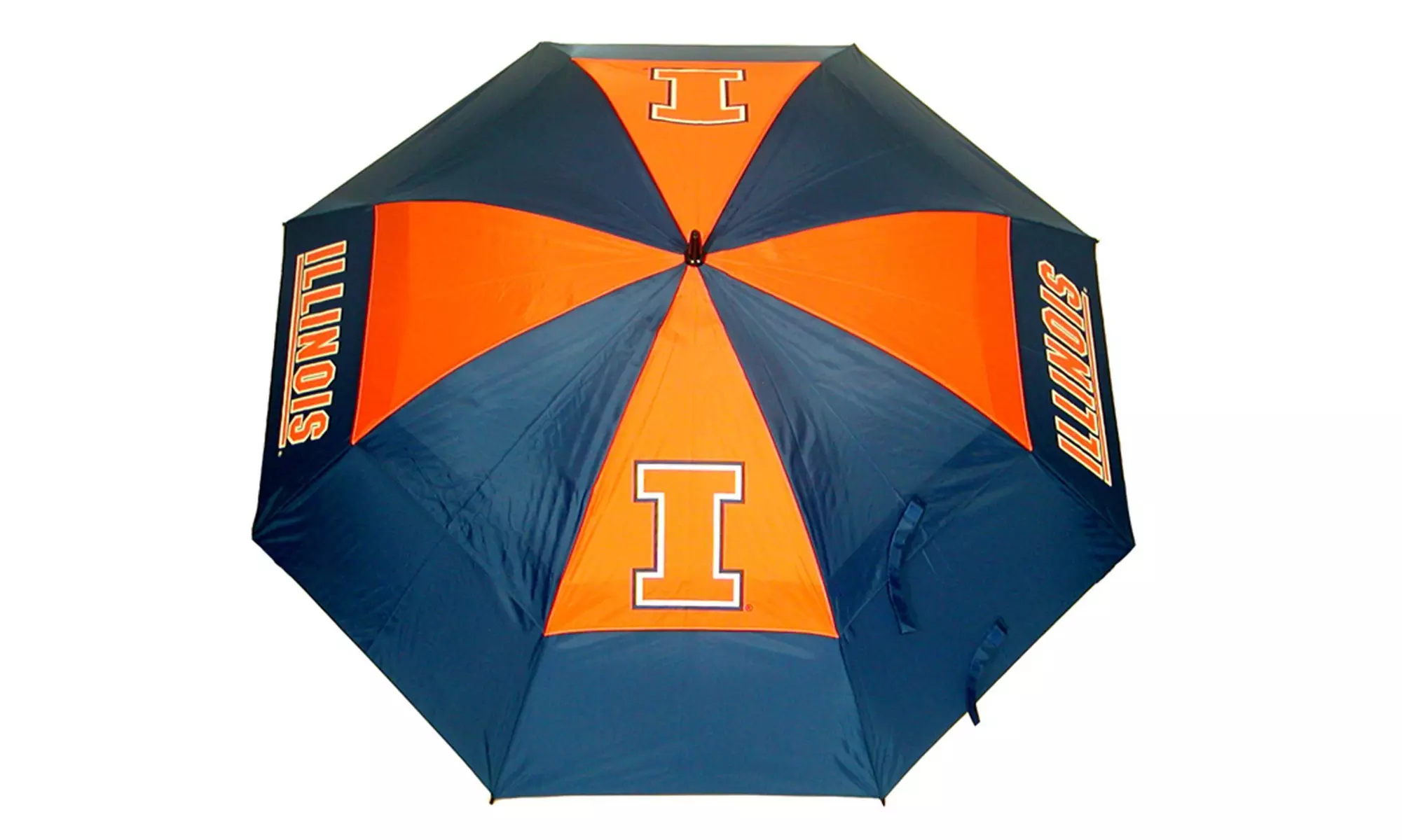 Team Golf 21369 Illinois Fighting Illini 62 in. Double Canopy Umbrella - Primary Image