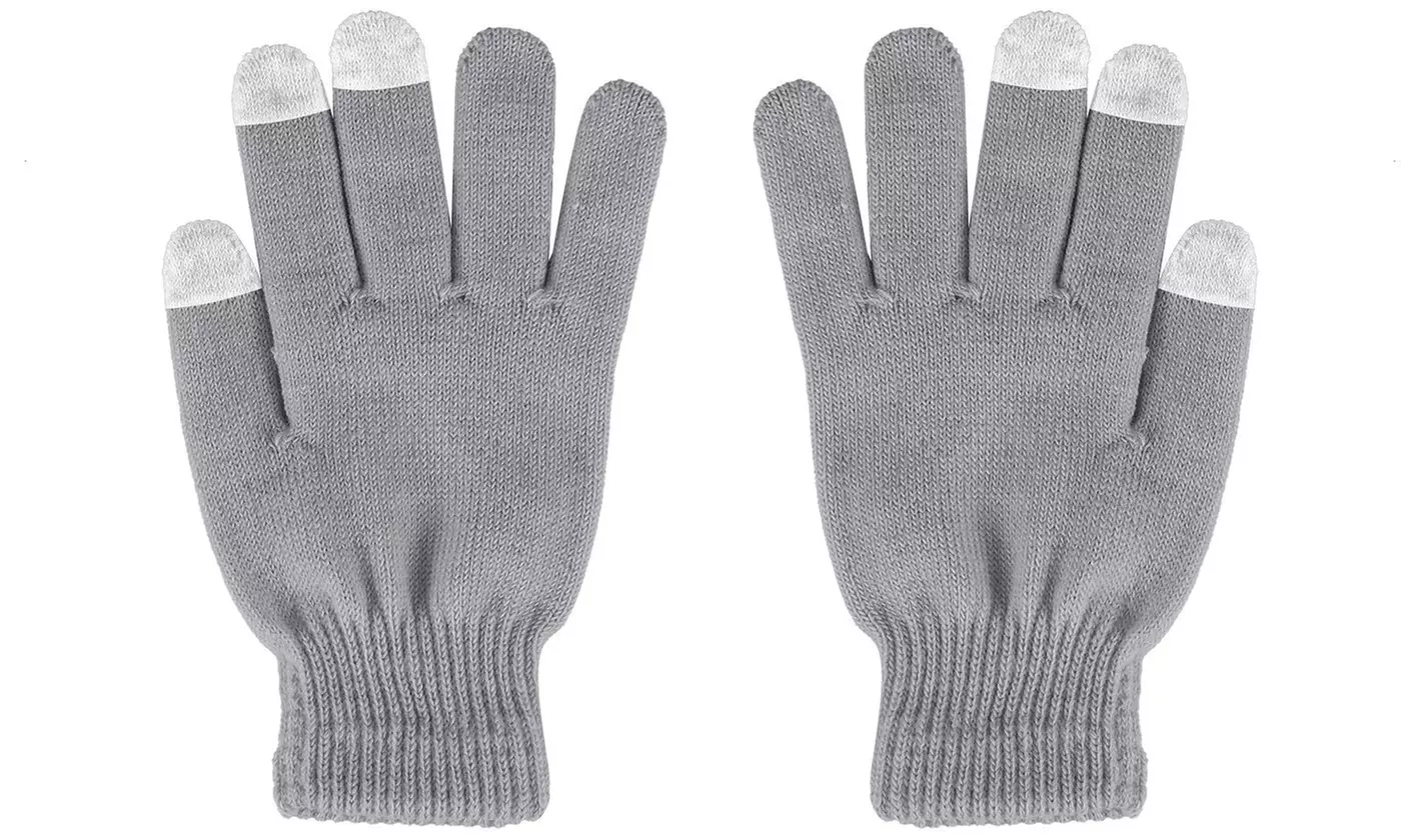N'POLAR Stretch Knit 3 Finger Touchscreen Warm Winter Gloves for Men & Women