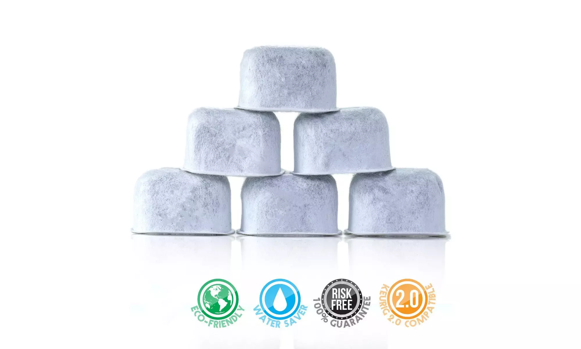 6Pcs Keurig Coffee Charcoal Water Filter Replacement Fits 2.0 -12 machines - Second Medium