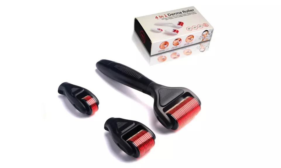 4 In 1 Microneedle Derma Roller Set for Wrinkles & Stretch Marks  - Primary Image