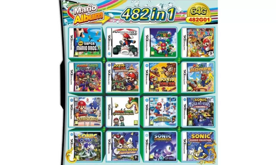 482 in 1 Game Cartridge  Multicart for Nintendo DS - Primary Image