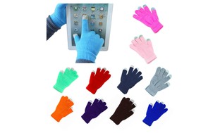 Unisex Magic Knit Touchscreen Gloves (4-or12-Pack)