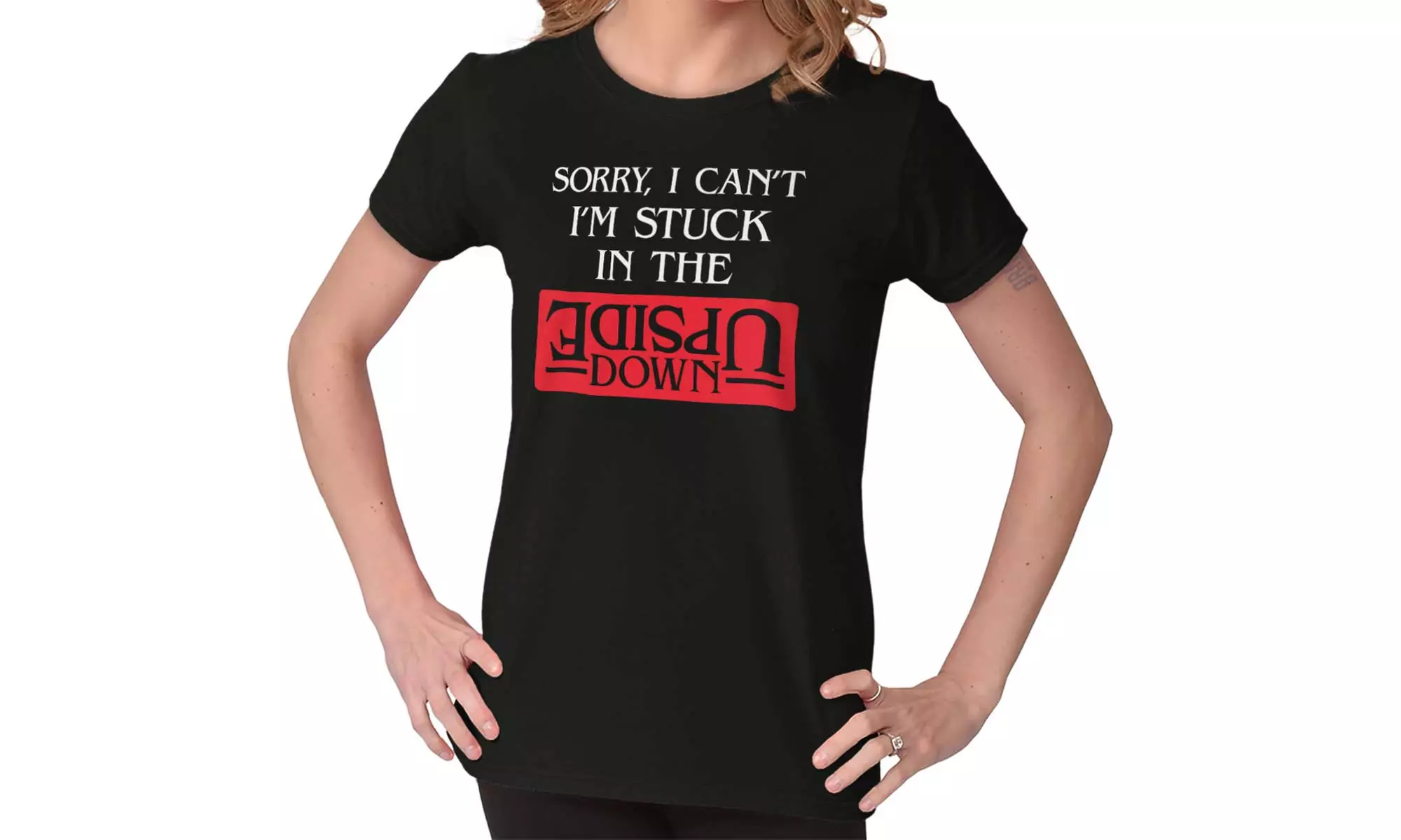Sorry Stuck In Alternate 80s Universe Nerd Ladies T Shirt - Primary Image