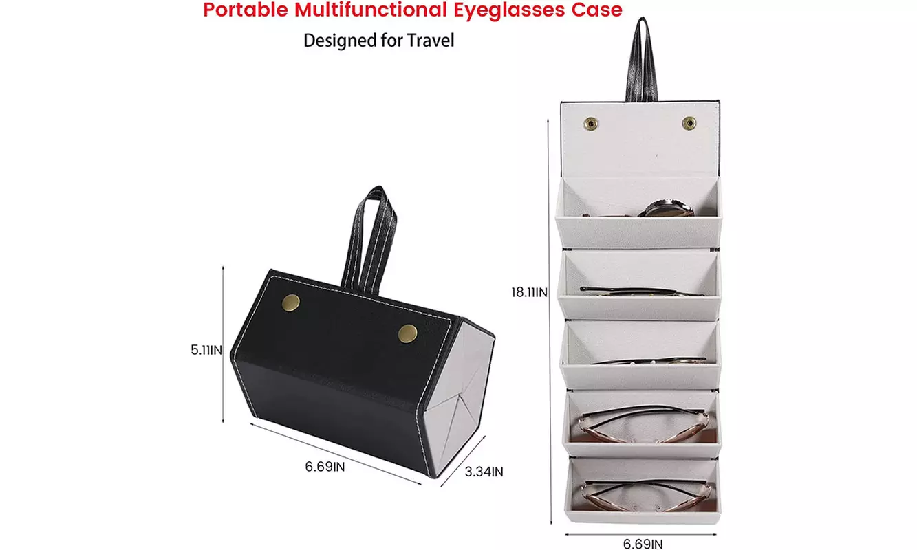 Travel Glasses Case Multiple Pairs Portable Eyeglasses Storage Case