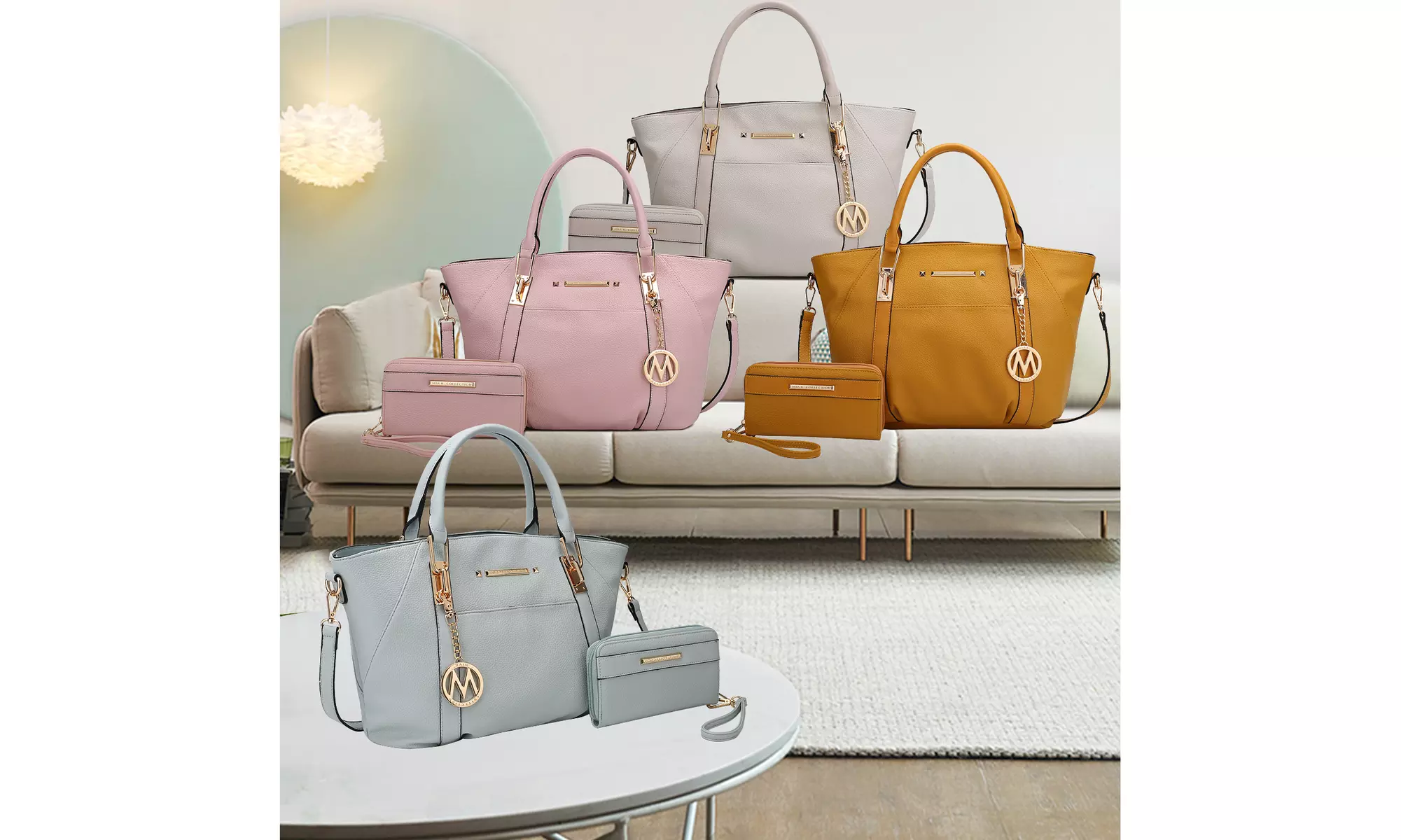 MKF Collection Darielle Satchel Bag & Wallet with wristlet handle by Mia K - Primary Image