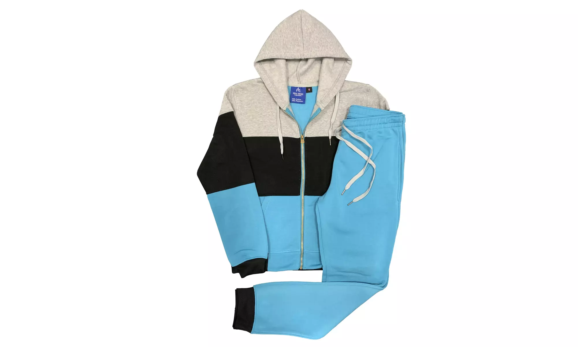 Women's 2-Piece Fleece Sweatsuit Jogger Colorful Sweat Jacket & Sweatpants 