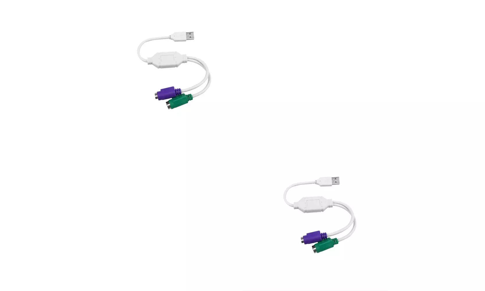 US 2-4 Pack Dual PS/2 Female to USB Adapter Mouse Keyboard Male Cable Converter - Primary Image