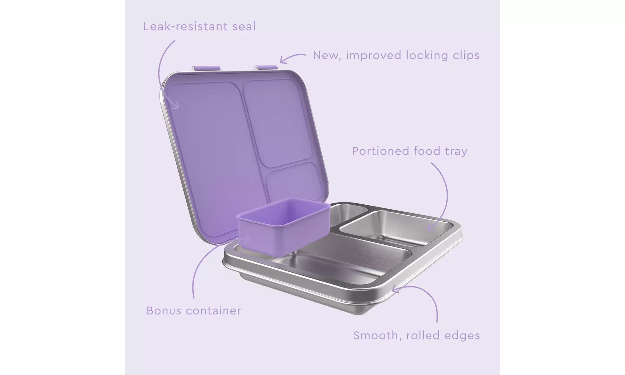 Bentgo Kids Stainless Steel Leak-Resistant Lunch Box