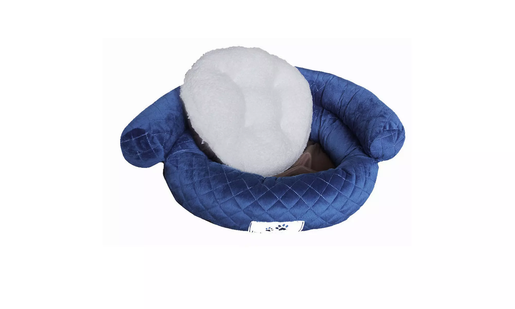Small Dog Bed Plush Fluffy Soft Warm Calming Small Dog Puppy Kitten Cat Pet Bed