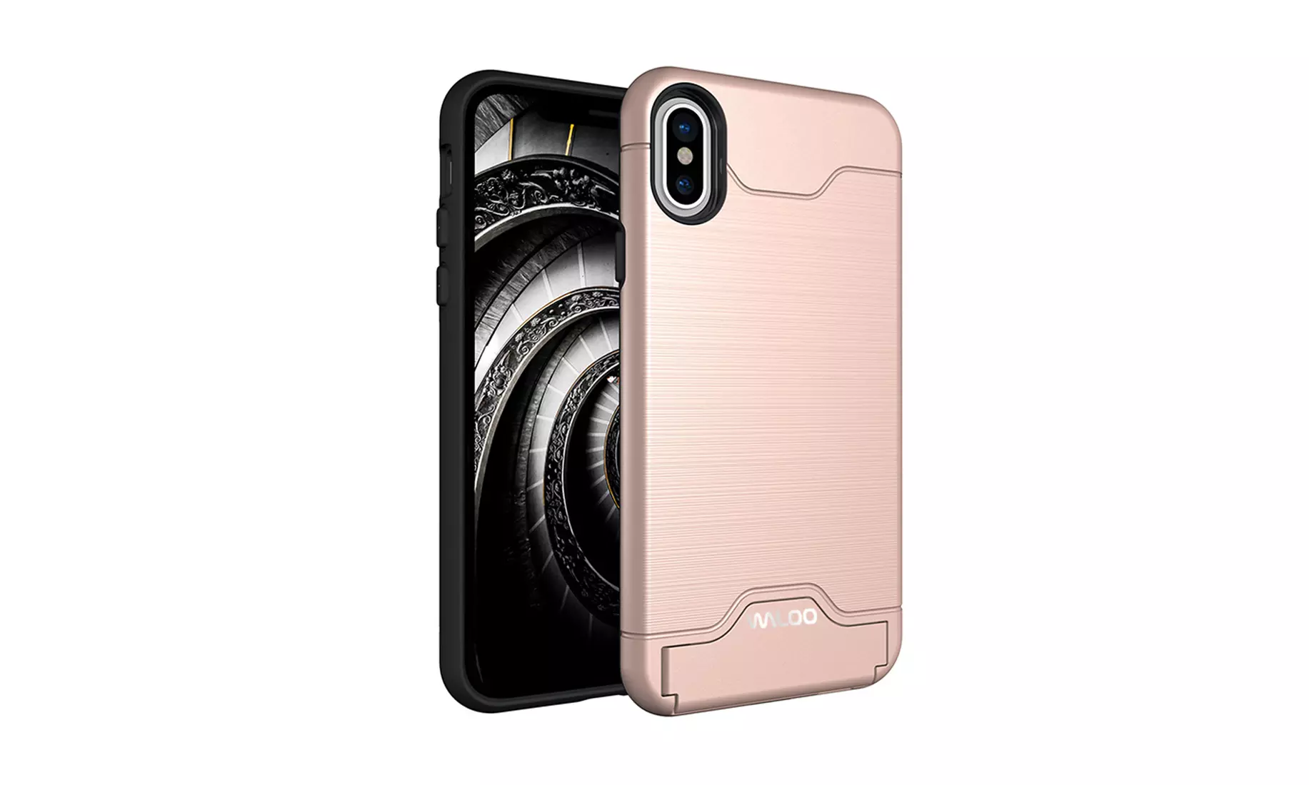 Waloo Brushed Kickstand Case for iPhones 
