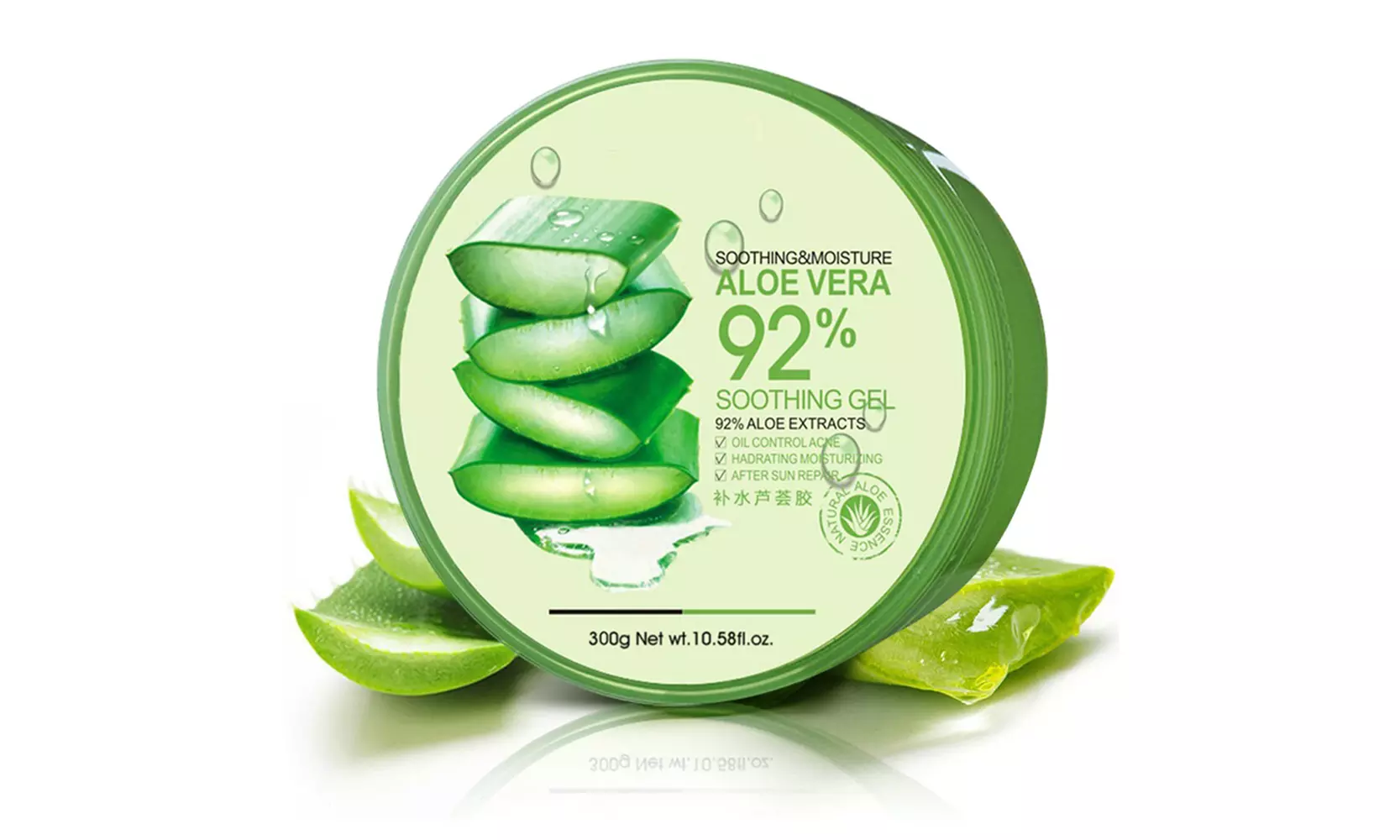 Aloe Vera Gel 92% Pure Aloe Vera Gel 10.58oz (1, 2, 3, 4 or 5 Pack) - Second Medium