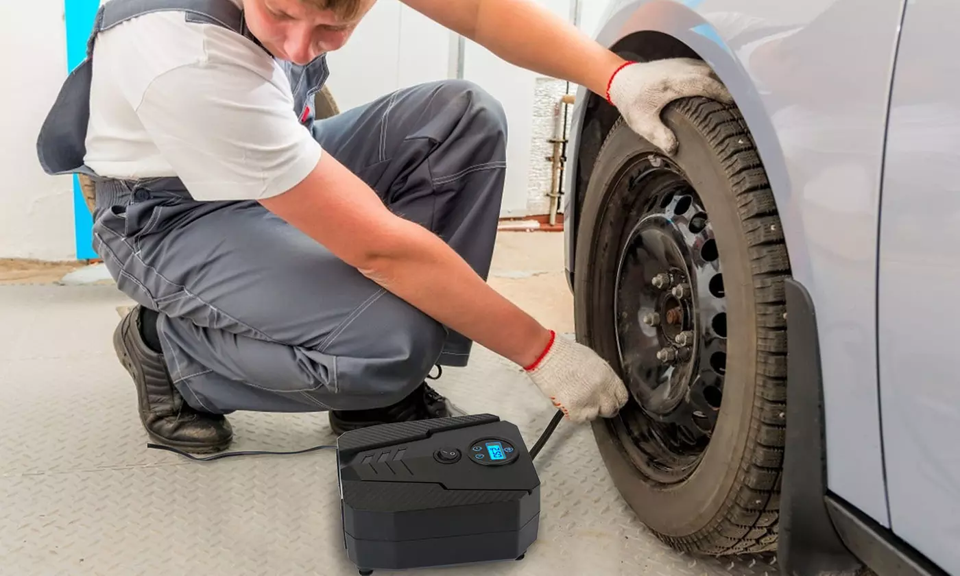 iMounTEK 12V DC Digital Tire Inflator Air Compressor Air Pump w/ LCD Display