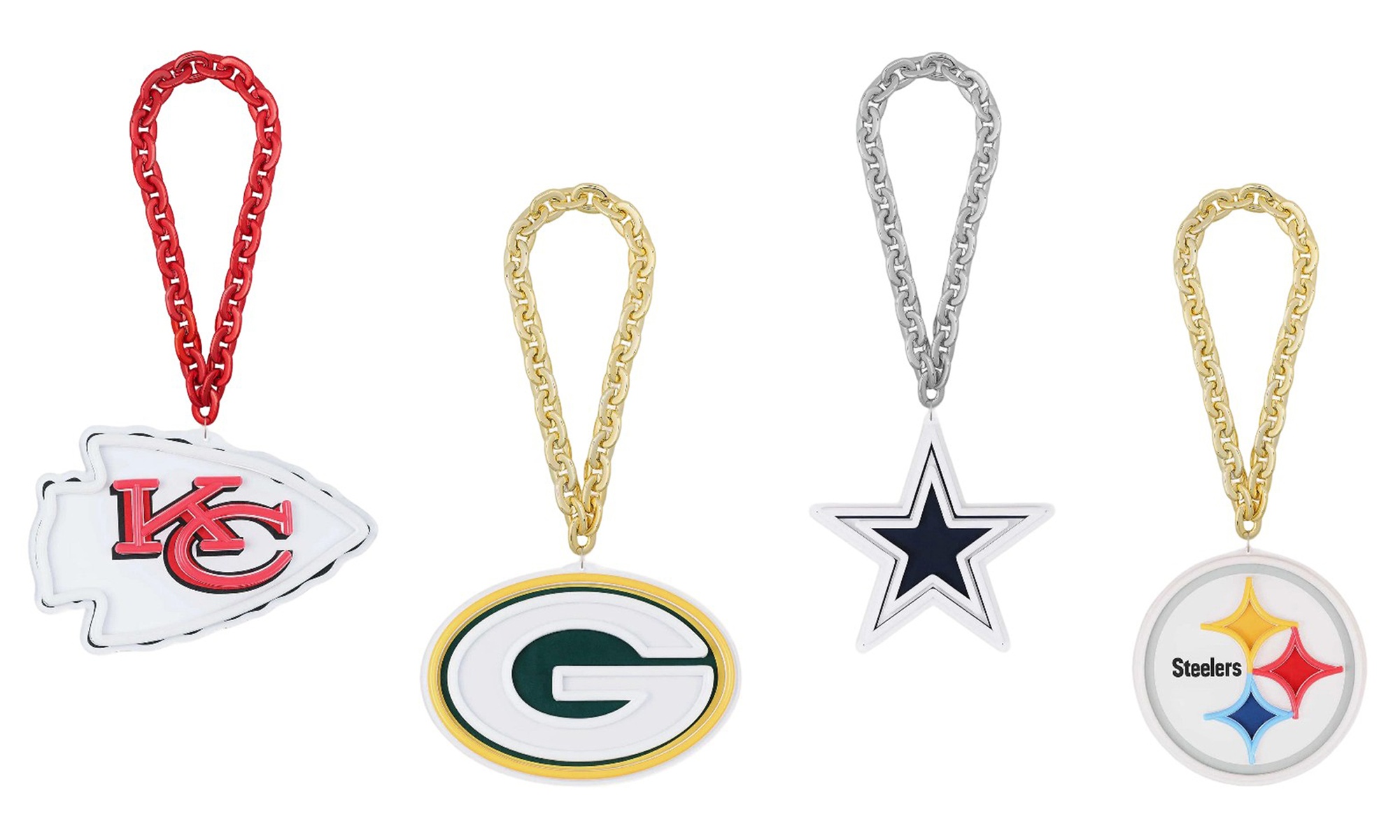 NFL Fan Chain, Big Neon Light Up Team Logo