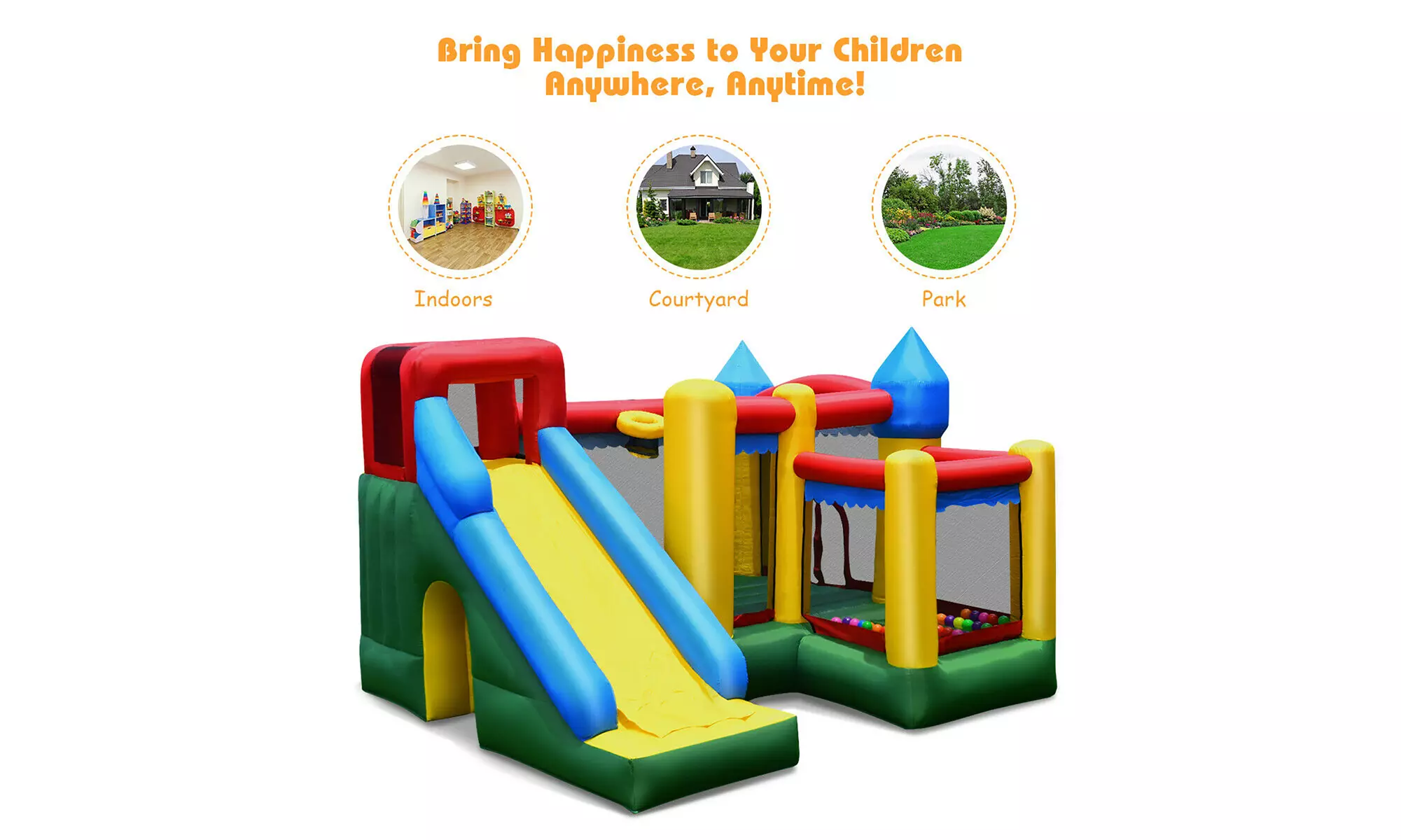 Costway Mighty Inflatable Bounce House Castle Jumper Moonwalk Bouncer