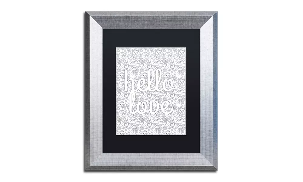 Hello Angel 'Letters & Words 17' Matted Silver Framed Art - Primary Image
