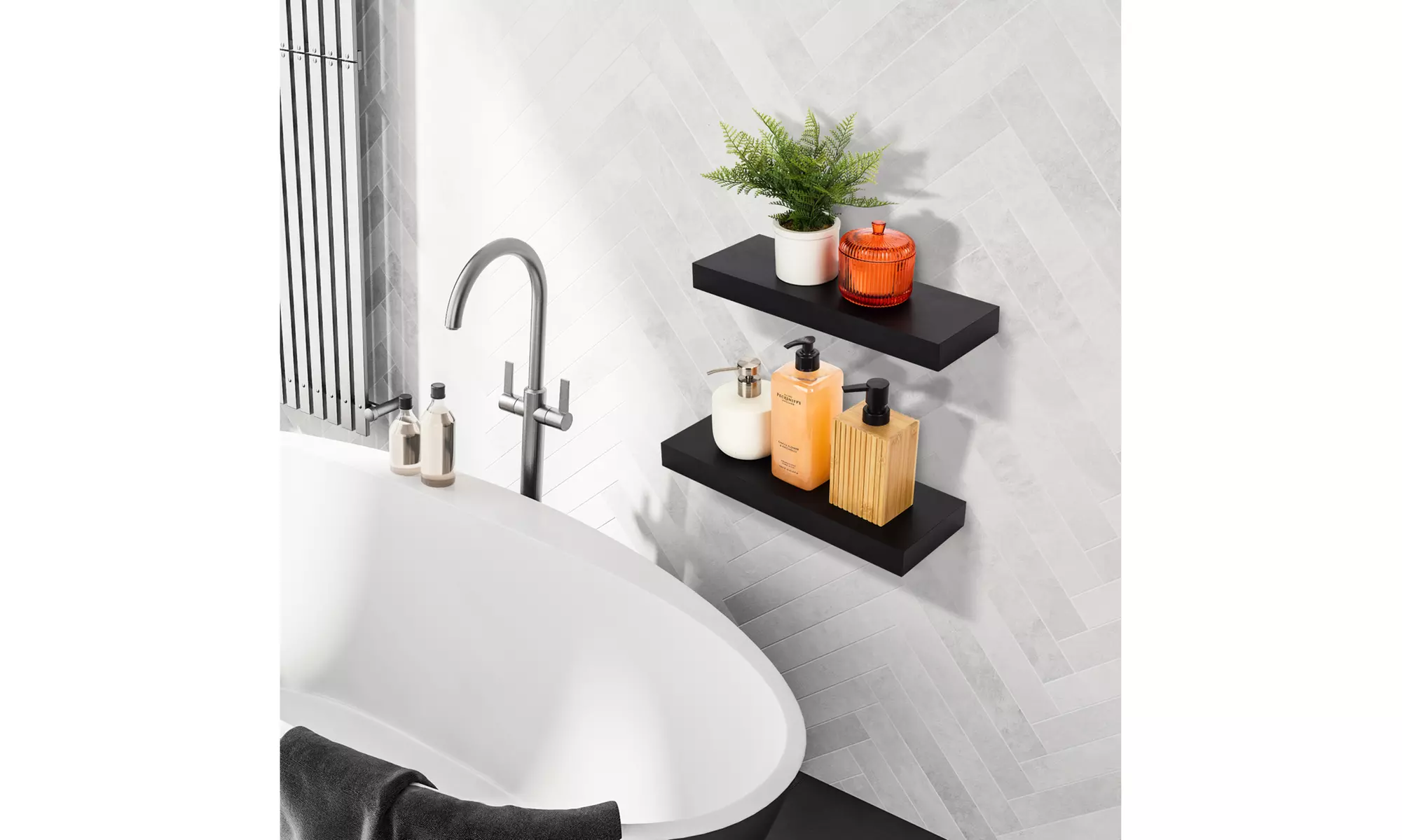 Sorbus Floating Shelves, Modern Hanging Wall Shelf Décor - 16 Inches - 3 Pack