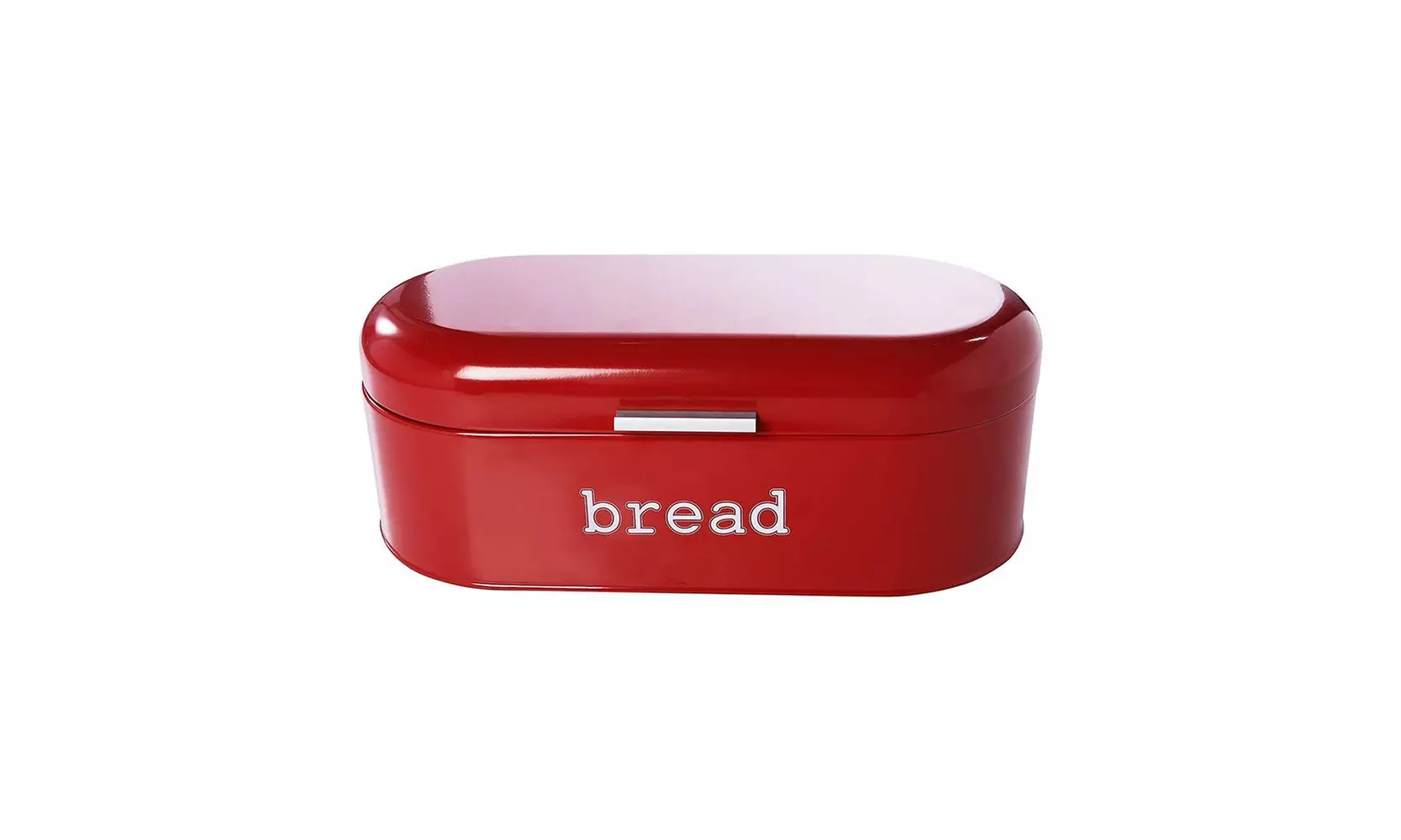 Large Metal Bread Box for Kitchen Counter, Bread Food Storage Bin with Lid, Red - Primary Image