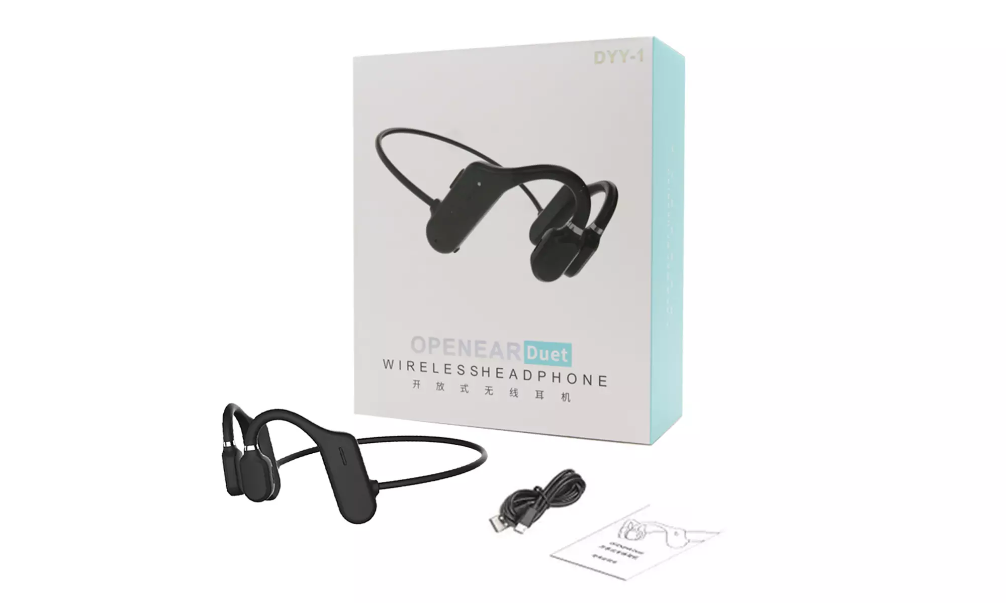 Bluetooth Bone Conduction Sport Headphones Sweat Resistant Wireless Built-in Mic