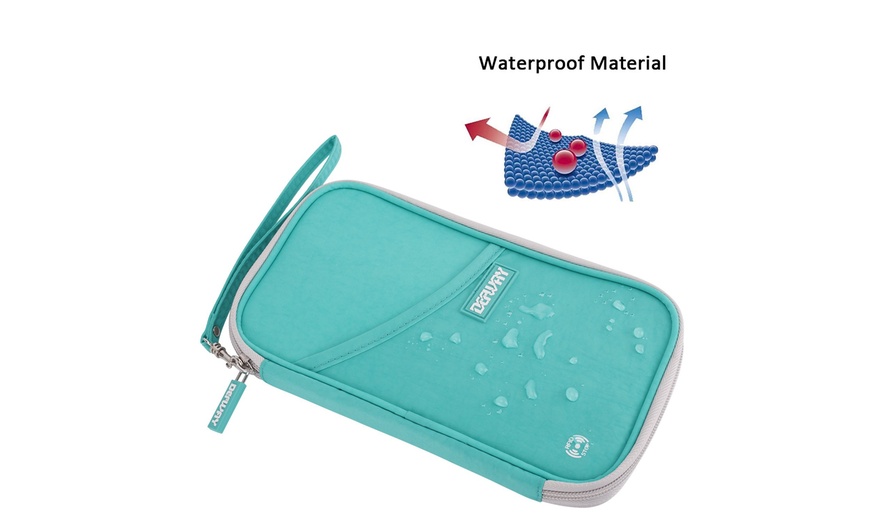 Image 31: Travel Wallet RFID Blocking Document Organizer Bag