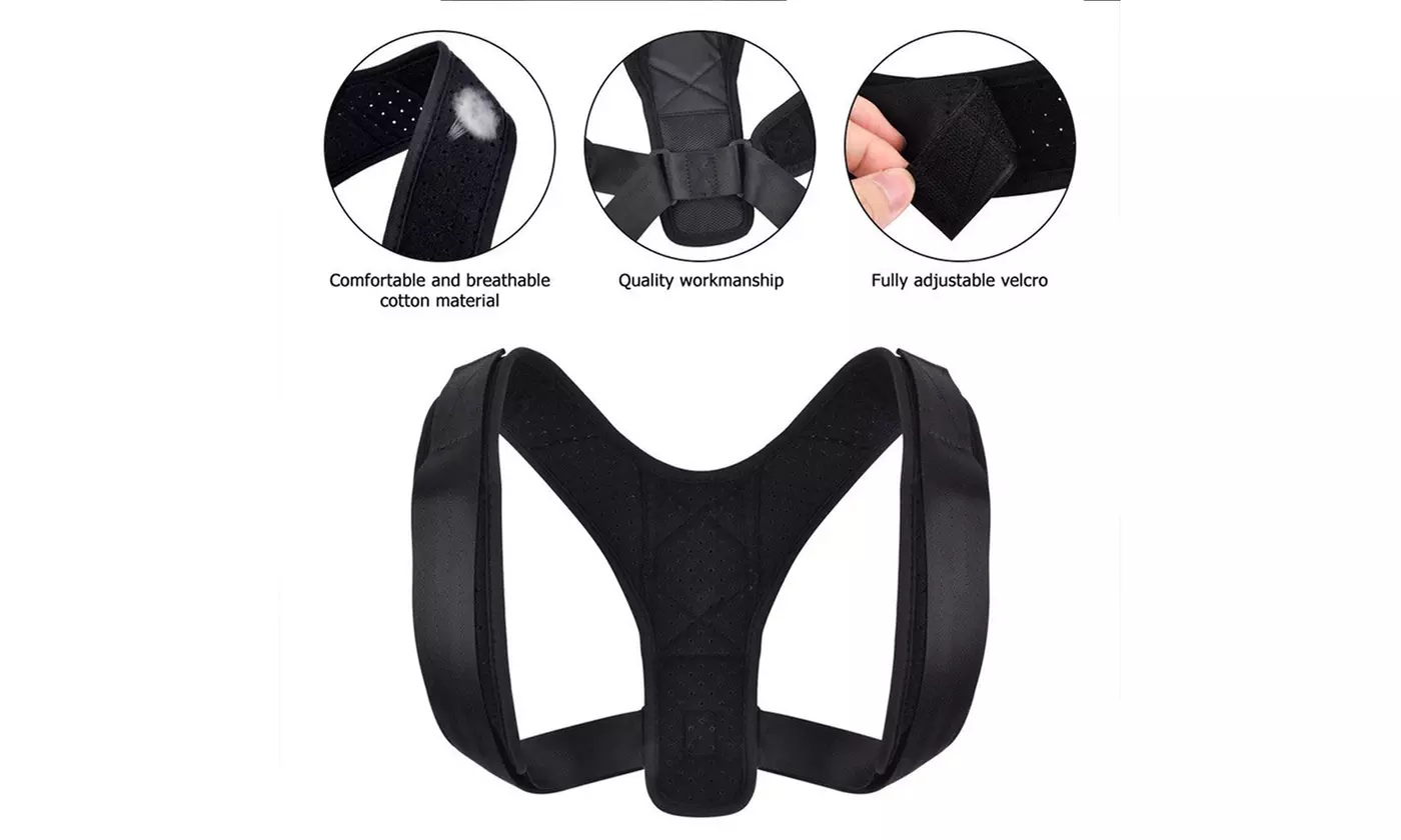 Posture Corrector Magnet Therapy Back Support Brace Adjustable Lumbar 