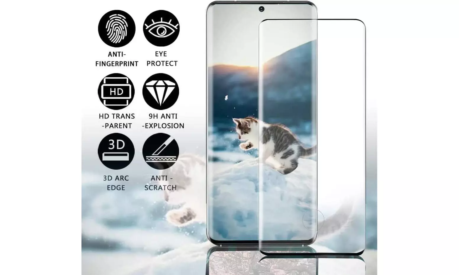 2X Galaxy S21 Plus S22 Ultra S20 FE 5G Screen Protector Tempered Glass 9H Clear