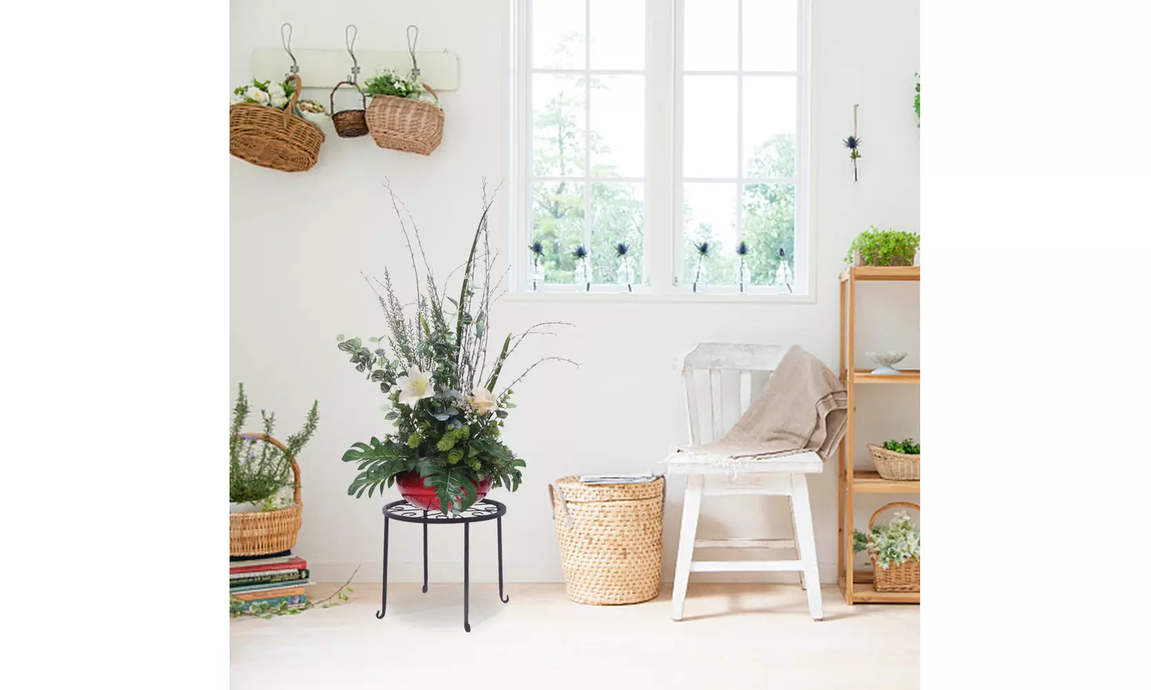 4 in1 Round Metal Potted Plant Stands 