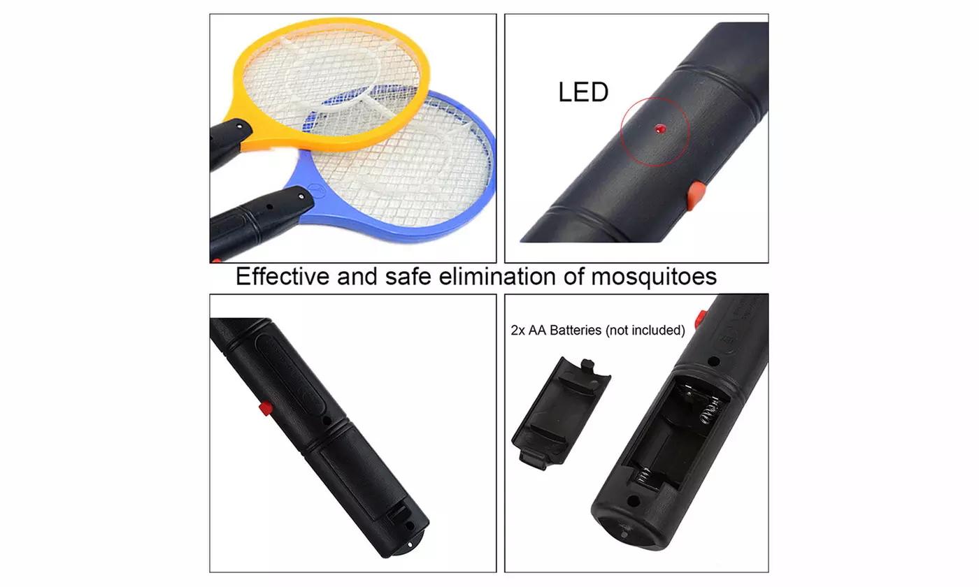 Electric Handheld Bug Zapper Insect Fly Swatter Racket
