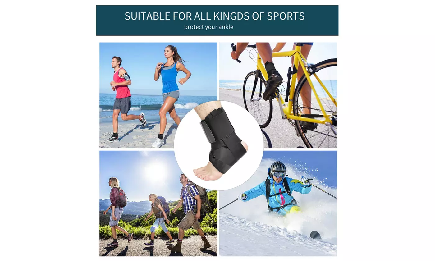 Ankle Brace Support Plantar Fasciitis Lace Up Stabilizer Sprain Wrap Pain Relief
