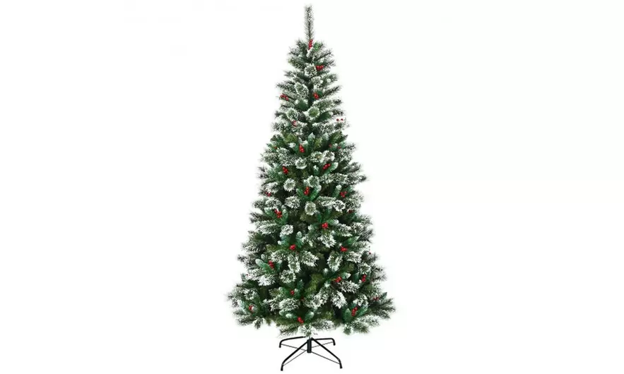 7 ft Snow Flocked Artificial Christmas Hinged Tree - Primary Image