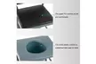 Medical Transport Toilet Commode Wheelchair Bedside w/Drop Arms Locking Casters - Second Medium