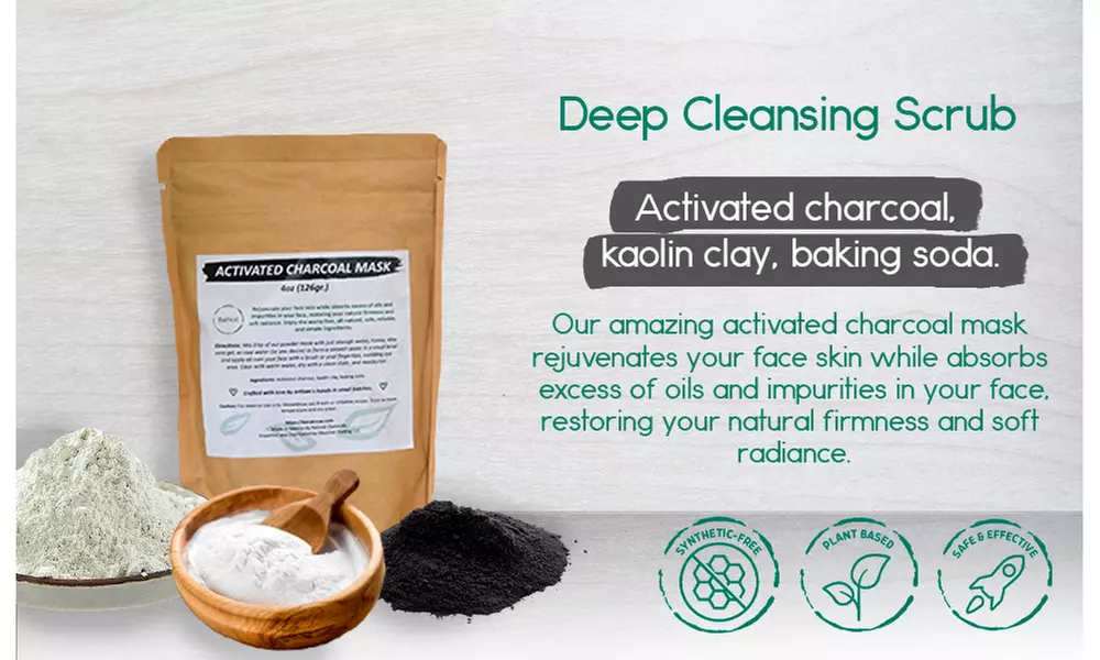 BeNat Activated Charcoal Face Mask & Mud and Arnica Facial Mask Bundle