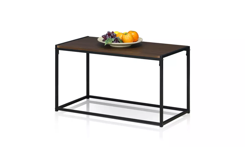 Furinno Modern Coffee Table, Dark Walnut - Second Medium
