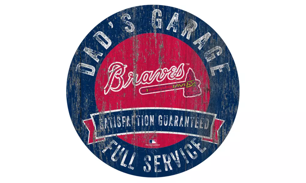 Fan Creations 12" MLB Distressed Dad's Garage Sign - Primary Image