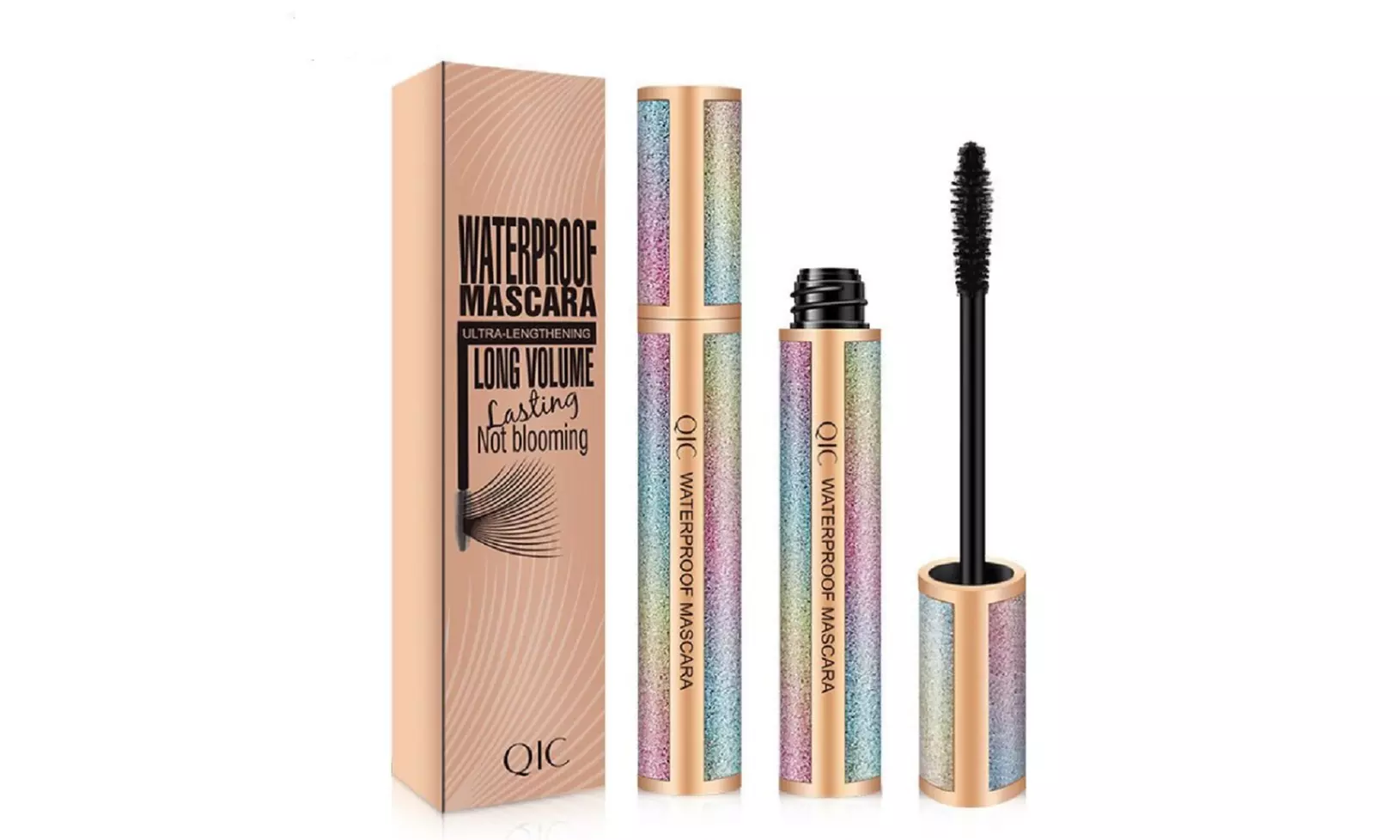 4D Silk Fiber Eyelash Mascara Extension Makeup Black Waterproof Eye Lashes - Primary Image