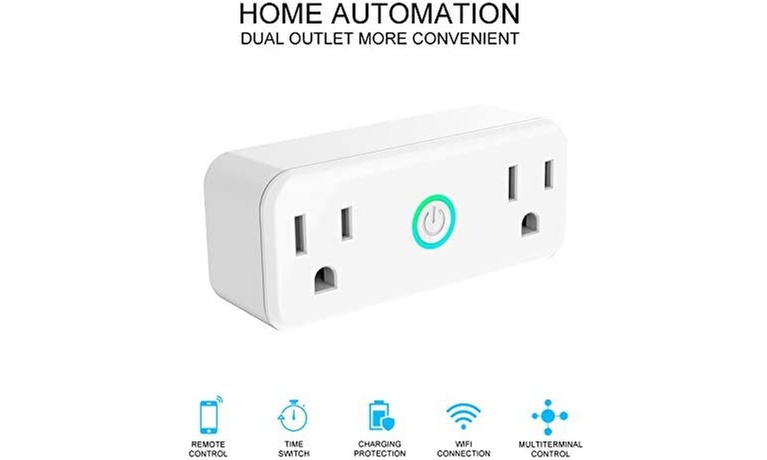 WIFI Smart Plug 2-Pack 10A Dual Smart individually Outlet Mini 