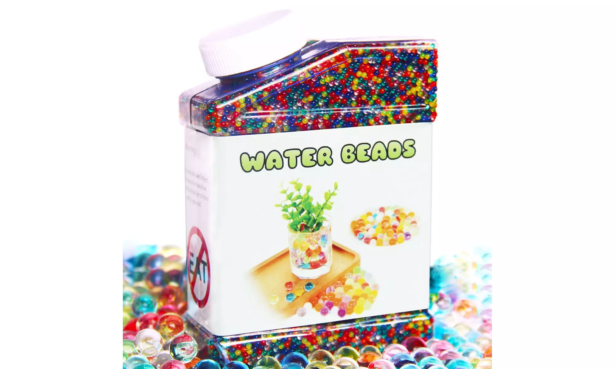 ELONGDI Water Beads Pack Rainbow Mix Over 50,000 Orbies Beads Growing Balls - Primary Image