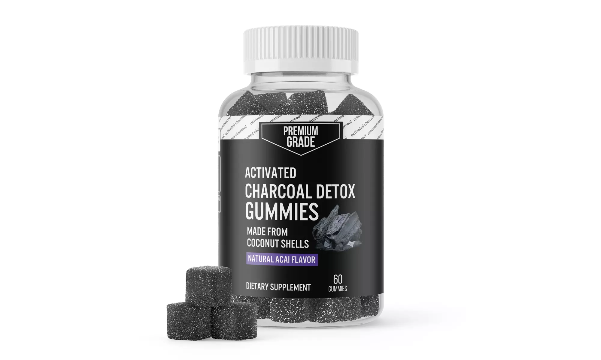 Premium Grade Activated Charcoal Detox Gummies (1-Pack) - Primary Image