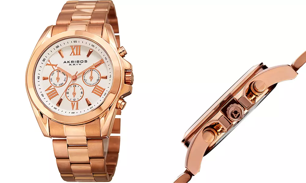Akribos XXIV Womens Watch with a Elegant Sunray Multifunction Dial - Primary Image