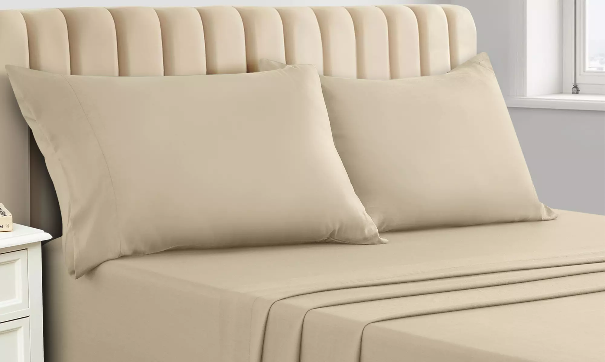 Lux Decor Luxurious Bamboo 4PC Bed Sheet Set Deep Pocket Super Soft Cool Bedding