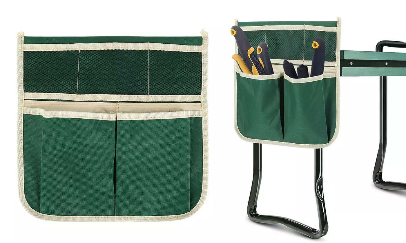 Foldable Portable Garden Kneeler Bench Kneeling Bag Tool Storage Stool Pouch