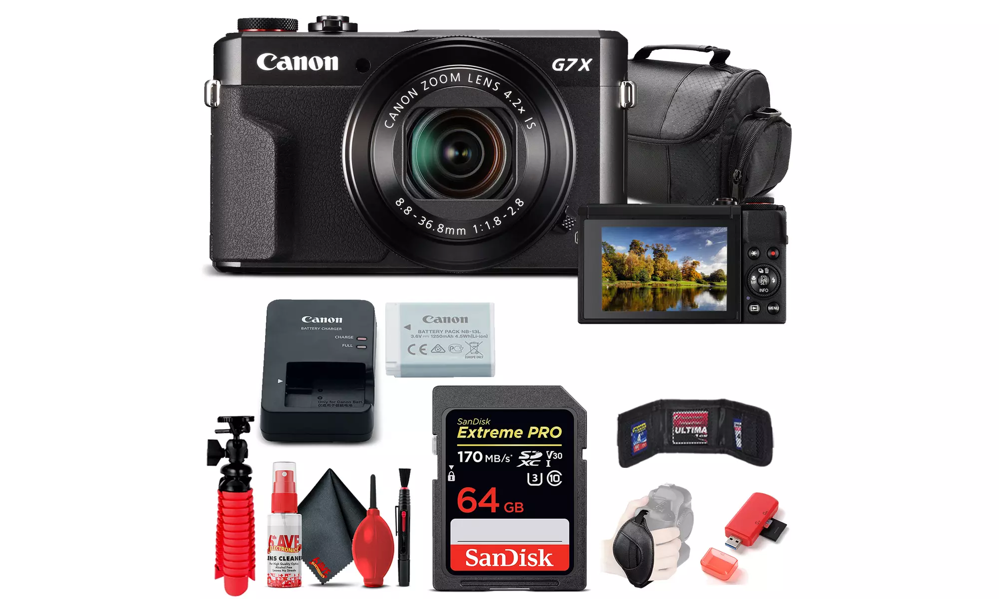 Canon PowerShot G7 X Mark II Digital Camera Bundle (A-Grade Refurbished) - Primary Image