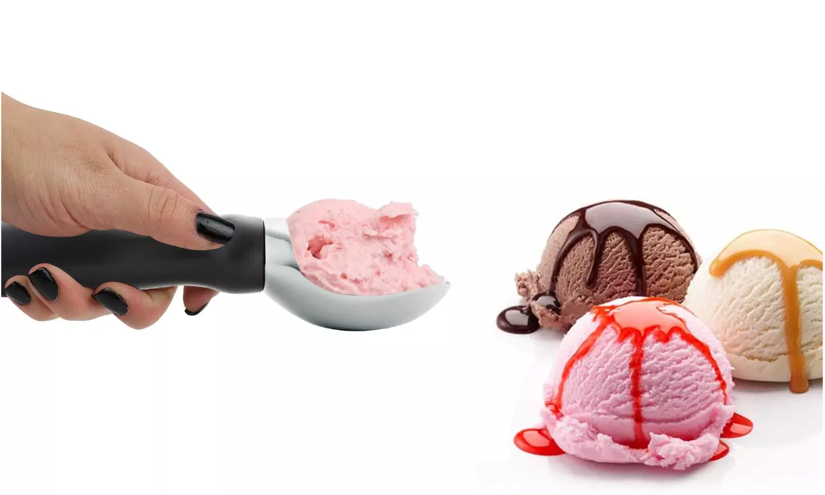 Premium Ice Cream and Food Scooper with Comfortable Grip Handle - Primary Image