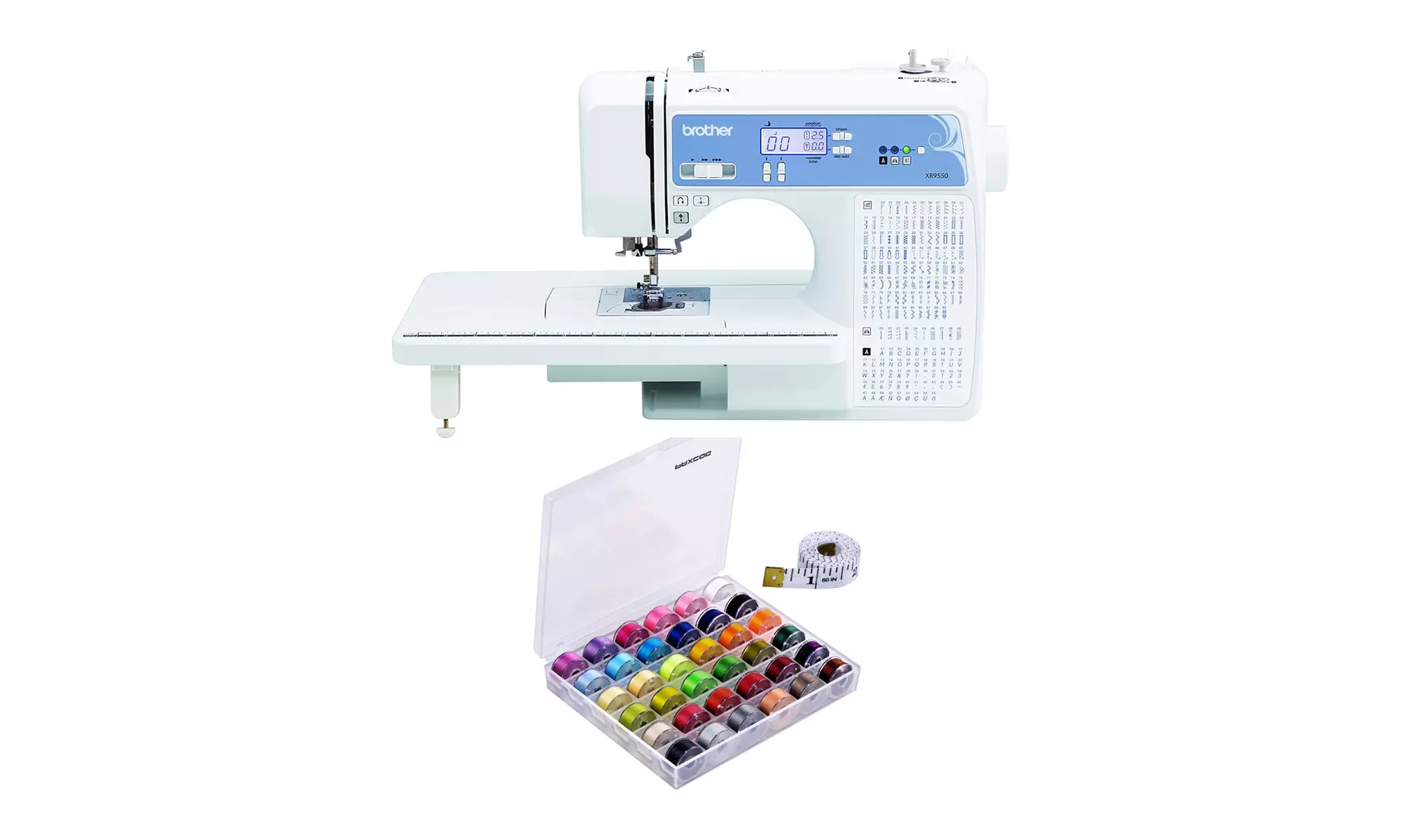 Brother XR9550 Sewing and Quilting Machine (White) with 36-Piece Bobbins Bundle - Primary Image