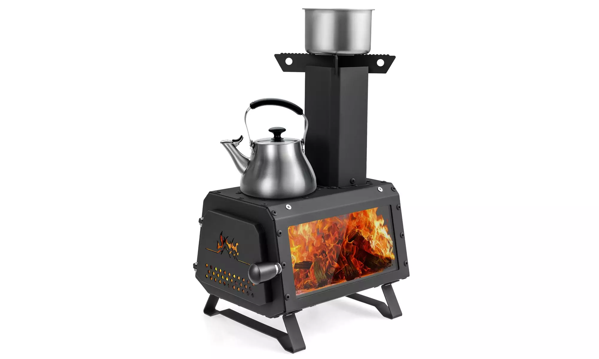 Costway Portable Wood Burning Stove Wood Camping Stove Heater