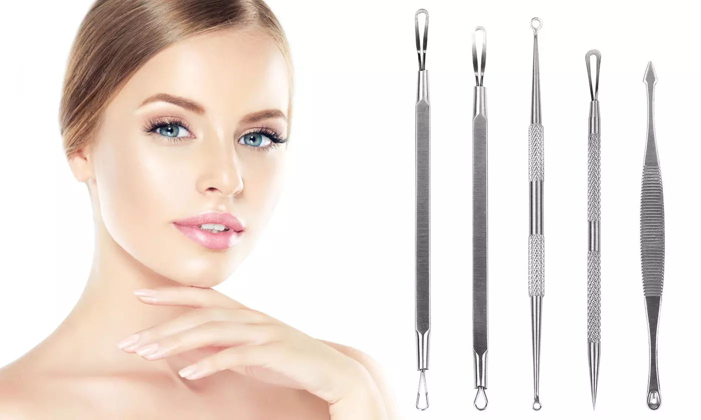 iMounTEK 6-Piece Blackhead & Blemish Remover Kit with Stainless Steel Extractors